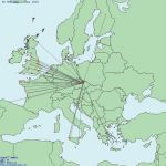 Mapa QSO v pásmu 6m 20.-23.6.2015 (2/2)