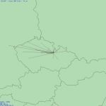 Mapa spojení OK1VOF - 432 MHz (6/7)