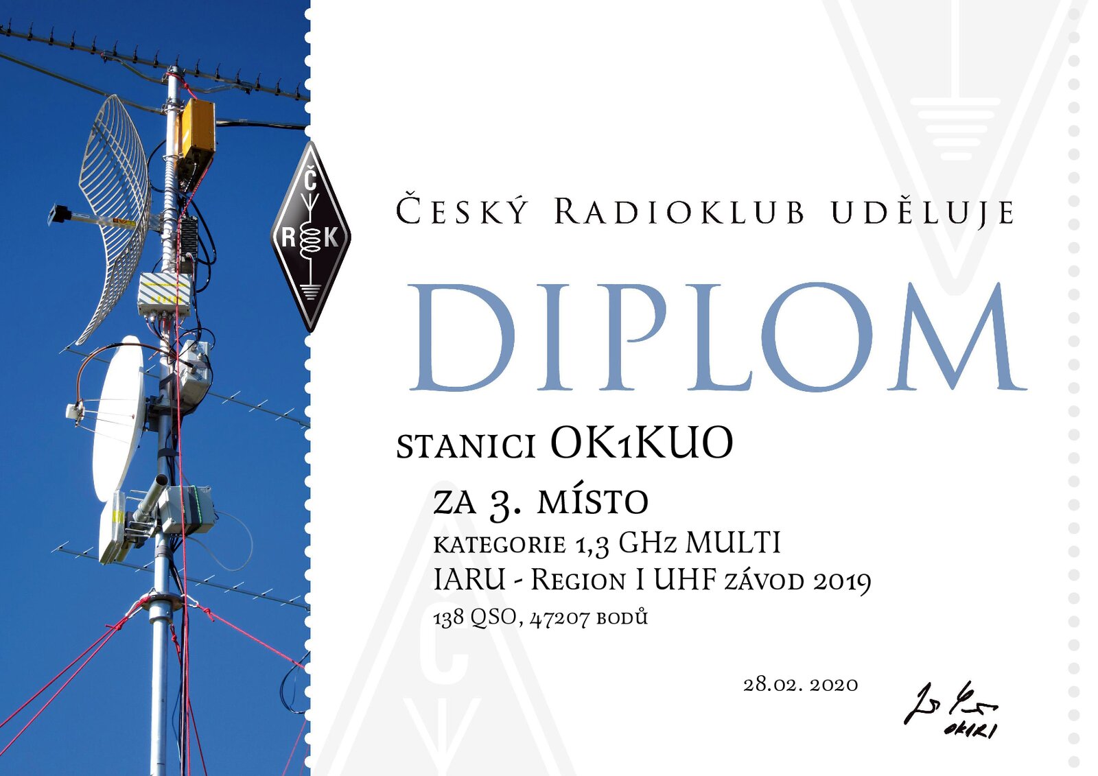 2019 UHF 1.3GHz 3. misto