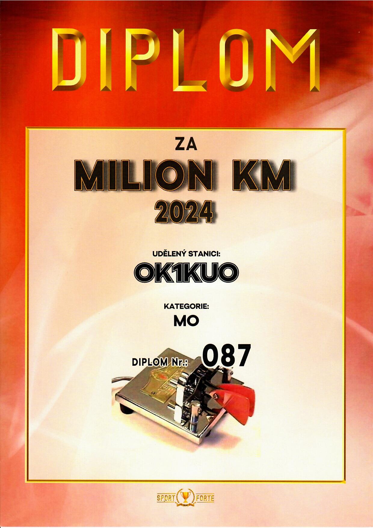 Diplom Milion KM 2024 