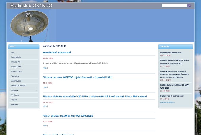 Titulní strana nového webu